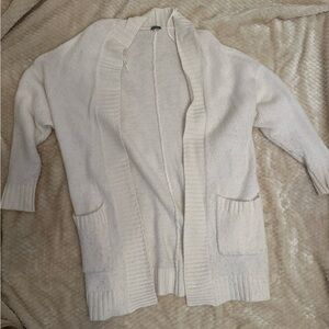 Aerie Cozy Cream Open-Front Cardigan